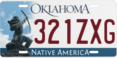 OK license plate 321ZXG