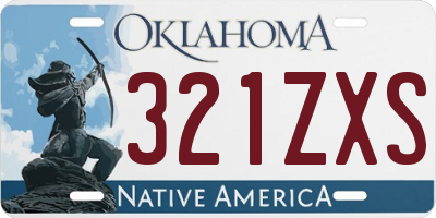 OK license plate 321ZXS