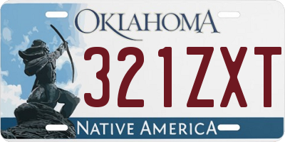 OK license plate 321ZXT