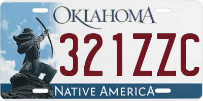 OK license plate 321ZZC