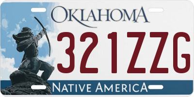 OK license plate 321ZZG