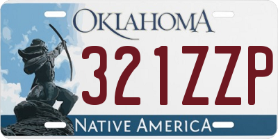 OK license plate 321ZZP