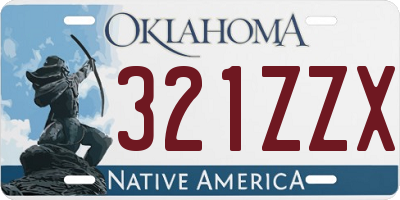 OK license plate 321ZZX