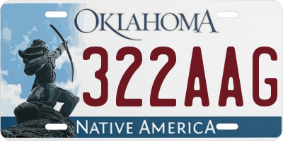 OK license plate 322AAG