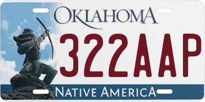 OK license plate 322AAP