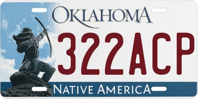 OK license plate 322ACP