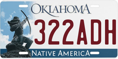 OK license plate 322ADH