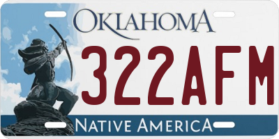 OK license plate 322AFM