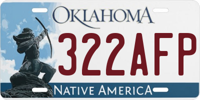 OK license plate 322AFP