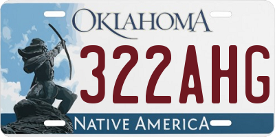 OK license plate 322AHG