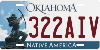 OK license plate 322AIV