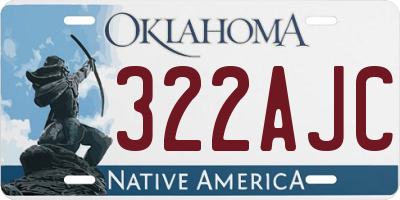 OK license plate 322AJC
