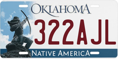 OK license plate 322AJL