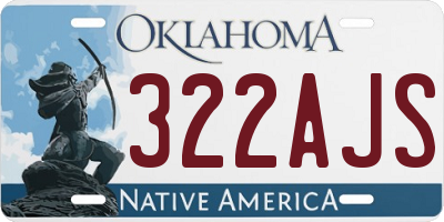 OK license plate 322AJS
