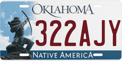 OK license plate 322AJY