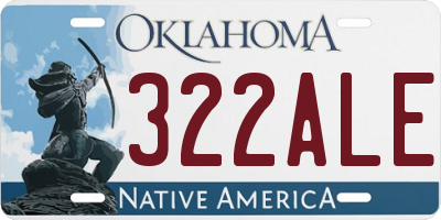 OK license plate 322ALE