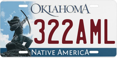 OK license plate 322AML