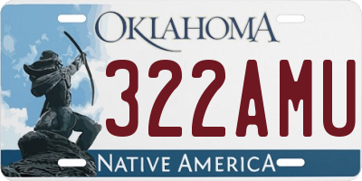 OK license plate 322AMU