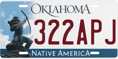 OK license plate 322APJ