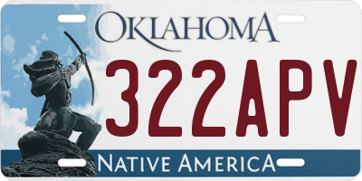 OK license plate 322APV