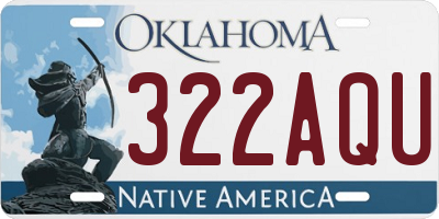 OK license plate 322AQU