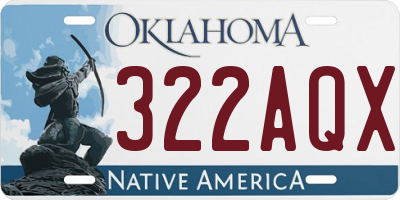OK license plate 322AQX
