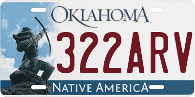 OK license plate 322ARV