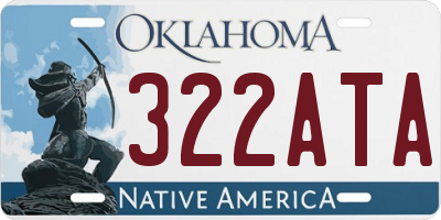 OK license plate 322ATA