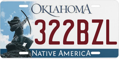 OK license plate 322BZL