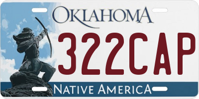 OK license plate 322CAP