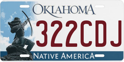 OK license plate 322CDJ