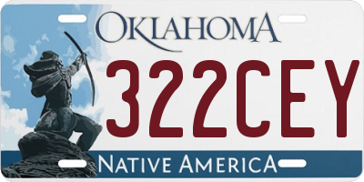 OK license plate 322CEY