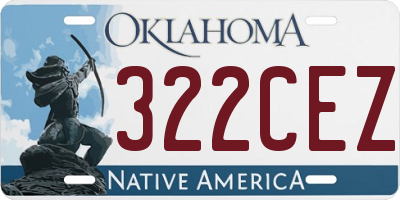 OK license plate 322CEZ