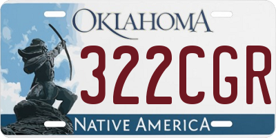 OK license plate 322CGR