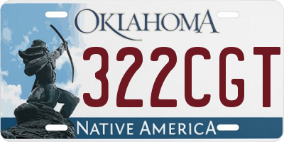 OK license plate 322CGT