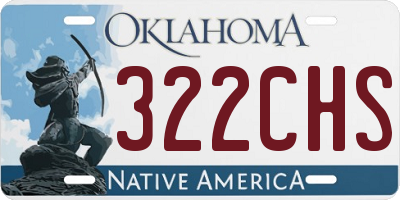 OK license plate 322CHS