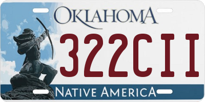 OK license plate 322CII