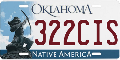 OK license plate 322CIS
