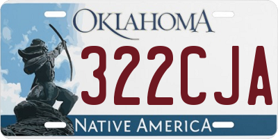 OK license plate 322CJA
