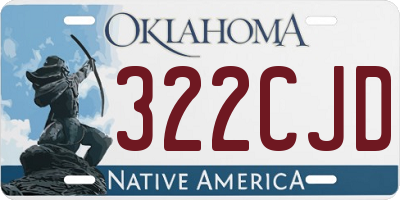 OK license plate 322CJD