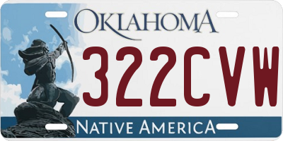 OK license plate 322CVW