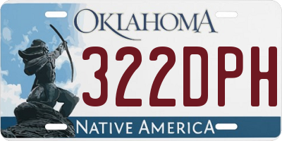 OK license plate 322DPH