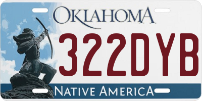 OK license plate 322DYB