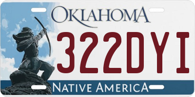 OK license plate 322DYI