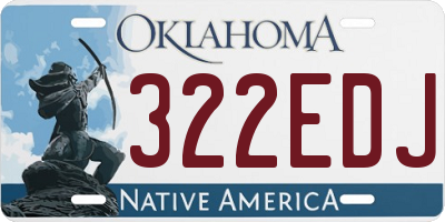 OK license plate 322EDJ