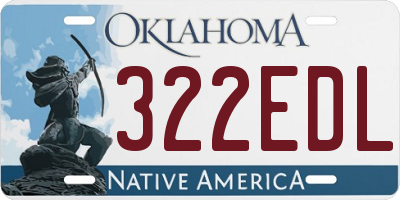 OK license plate 322EDL
