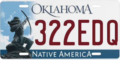 OK license plate 322EDQ