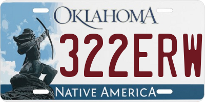 OK license plate 322ERW