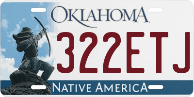 OK license plate 322ETJ