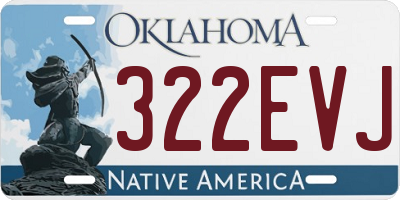 OK license plate 322EVJ